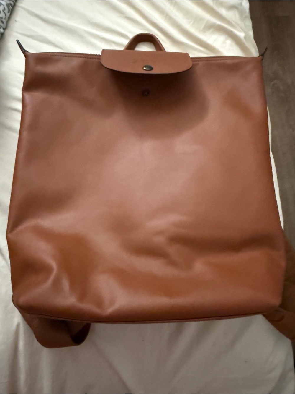 Authentic Longchamp Genuine Leather Backpack in Cognac/Tan 🤎 - Picture 3 of 4